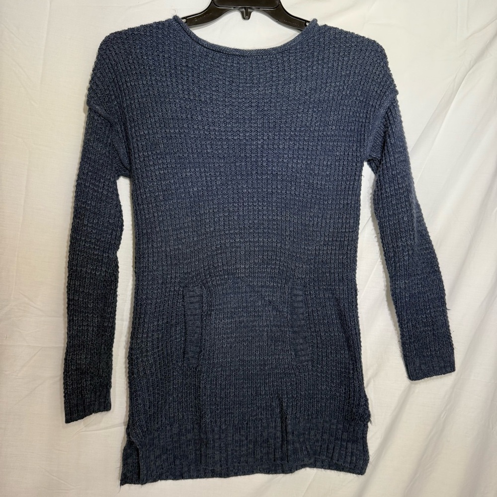 Y2K Daisy Fuentes Women's Blue Knit Sweater w/Front Pocket Size XS